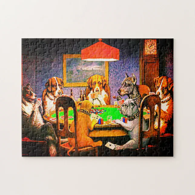 Quebra cabeça Cachorros jogando roleta 1014 pçs - 98 x 70cm