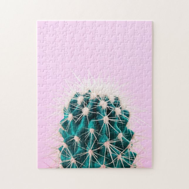 Quebra-cabeça Cacto de Prickley no rosa (Vertical)