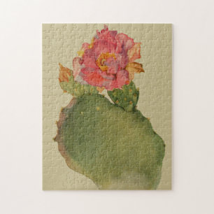 Quebra-cabeça Cacto Flor de Acuarela Margaret Armstrong Floral