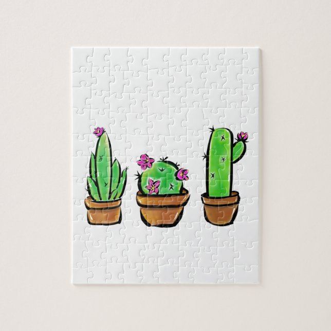 Quebra-cabeça Cactus cactos succultos (Vertical)