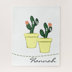 Quebra-cabeça Cactus Potes Amarelos Floral