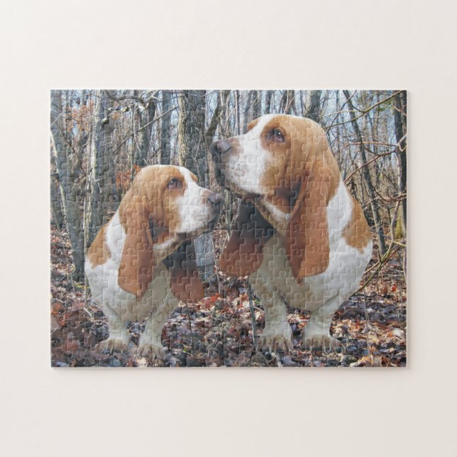 Quebra-cabeça Cães de Basset da floresta (Horizontal)