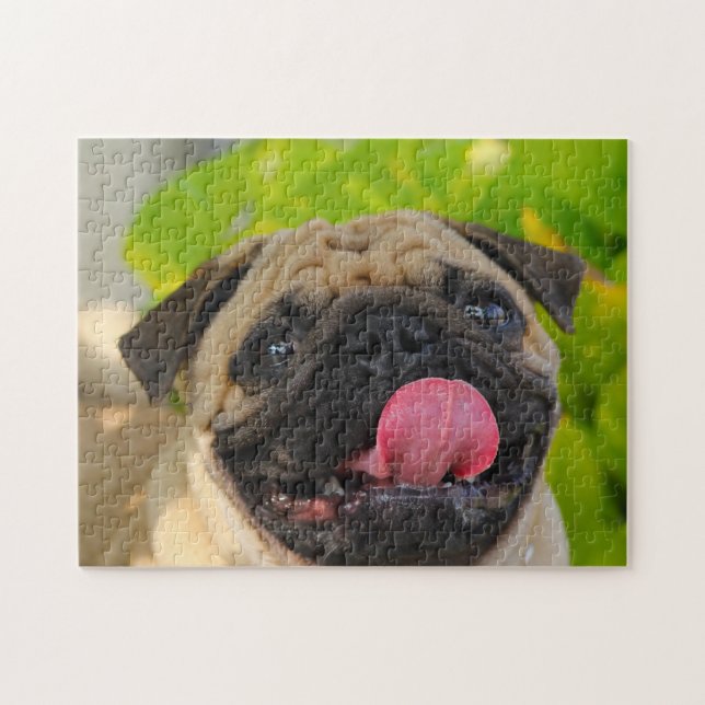 Quebra-cabeça Cães Pug. (Horizontal)