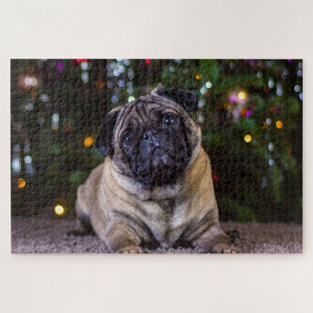 Quebra-cabeça Cães Pug. (Horizontal)