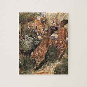 Quebra-cabeça Cães Selvagens Antigos, Dholes por Winifred Austen
