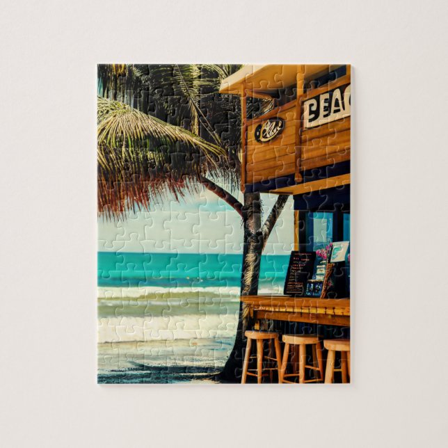 Quebra-cabeça Café Bar da Praia de Bali (Vertical)