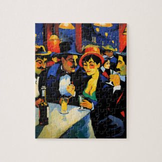 Quebra-cabeça Café da noite em Paris, 1900