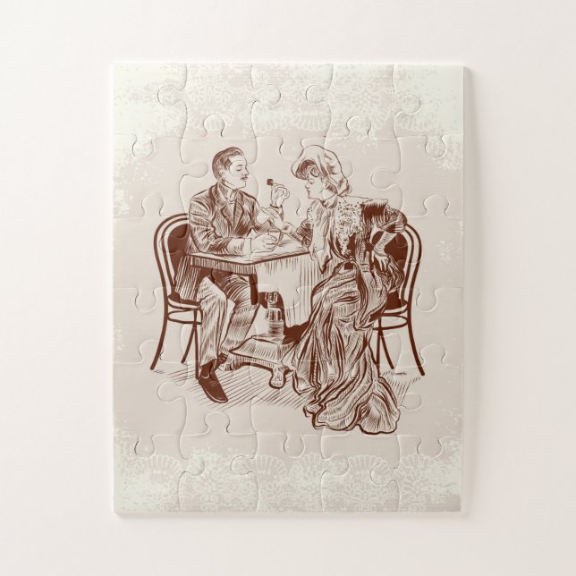 Quebra-cabeça café e amor (Vertical)