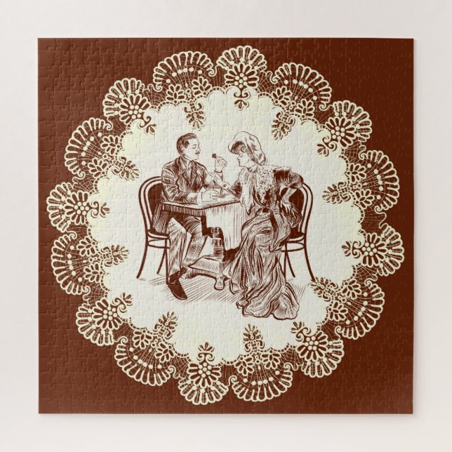 Quebra-cabeça café e amor (Vertical)