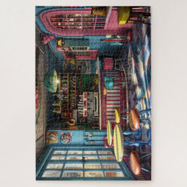 Quebra-cabeça Café Estilo Retro 1950s