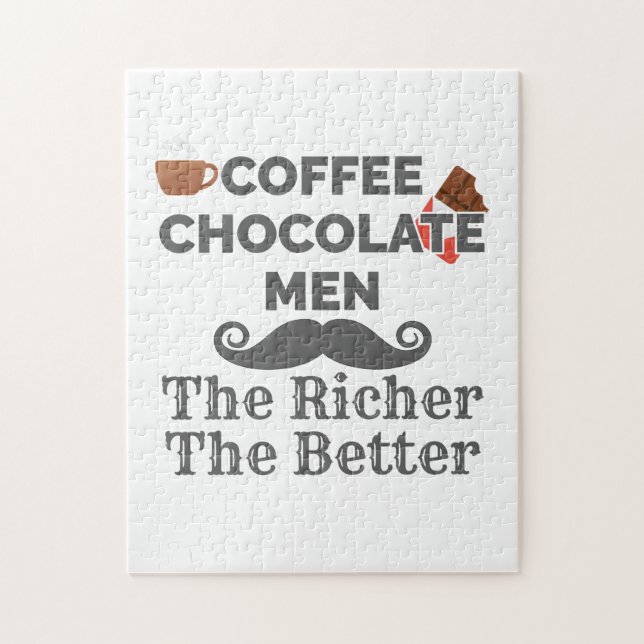 Quebra-cabeça Café Lover Chocolate Homens Mais Ricos (Vertical)
