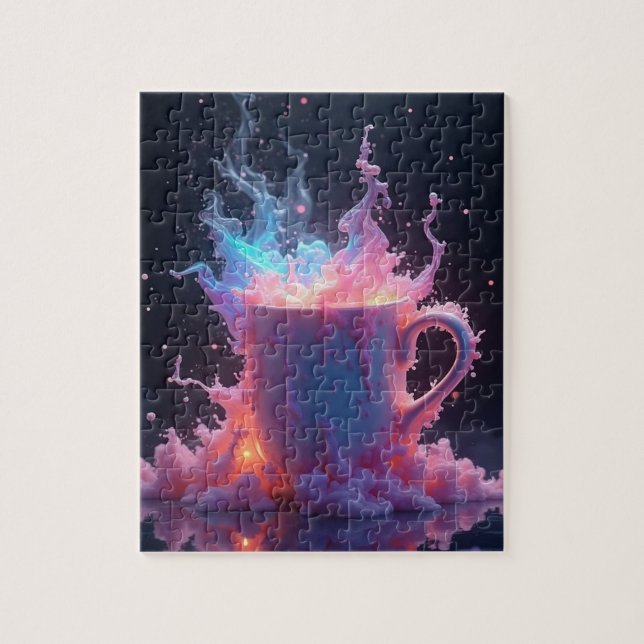 Quebra-cabeça Café quente em erupção pastel (Vertical)