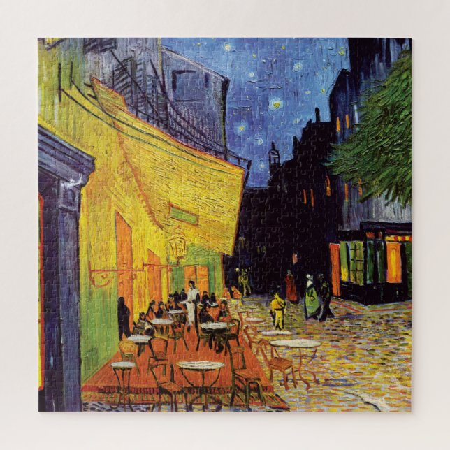 Quebra-cabeça Cafe Terrace at Night by Vincent Van Gogh (Vertical)