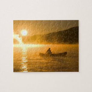 Quebra-cabeça Caiaque na Baía Lily ao nascer do sol, Lago Mooseh