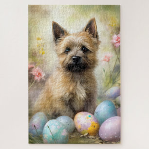 Quebra-cabeça Cairn Terrier com Feriado de Ovos de Páscoa