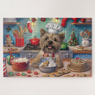 Quebra-cabeça Cairn Terrier Holiday Baking: Natal Festivo