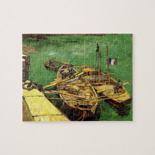 Quebra-cabeça Cais Van Gogh com Homens Descarregando Barcaças de