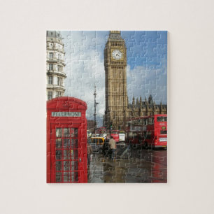 Quebra-cabeça Caixa do telefone de Londres & Big Ben (St.K)
