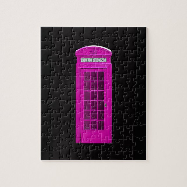 Quebra-cabeça Caixa telefônica de Londres rosa (Vertical)
