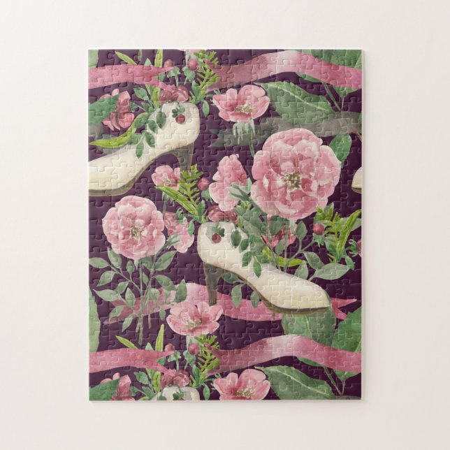 Quebra-cabeça Calçados de alto salto, , Rosas, dama da vinheta b (Vertical)