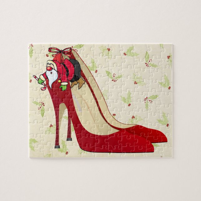 Quebra-cabeça Calçados/Papais noeis Elf de Alto Alcance Vermelho (Horizontal)