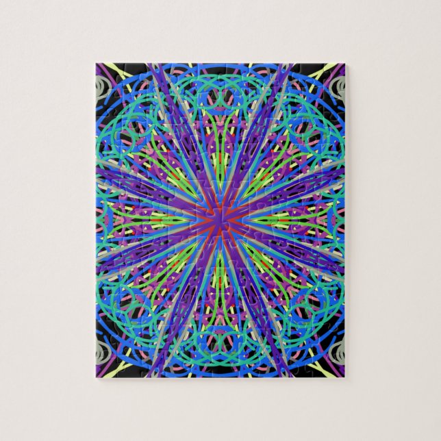 Quebra-cabeça Caleidoscópio Mandala Art Colores Jovens (Vertical)