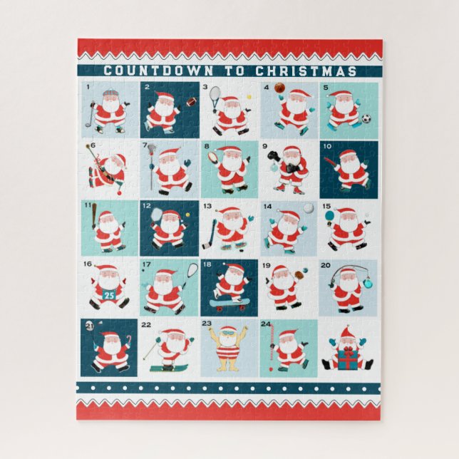 Quebra-cabeça Calendário Avançado de Natal Esportivo Quebra-cabe (Vertical)