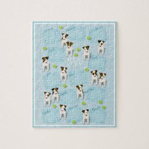 Quebra-cabeça Calendário azul 2020 do Parson Jack Russell Terri
