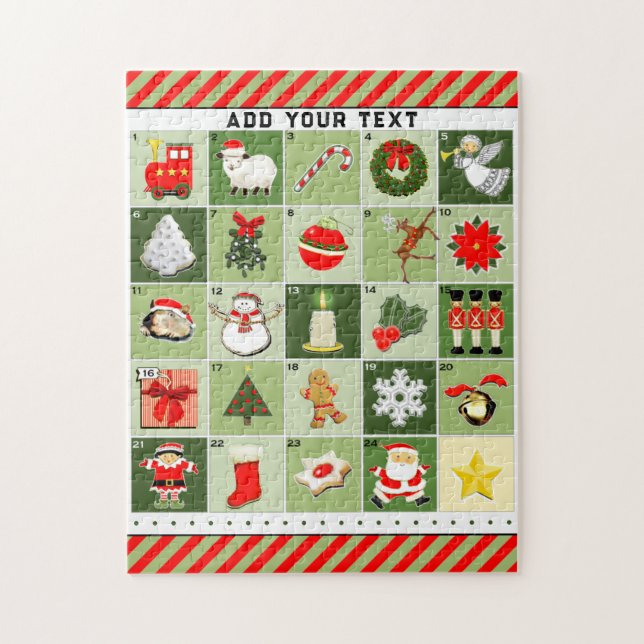Quebra-cabeça Calendário do Advento de Natal (Vertical)