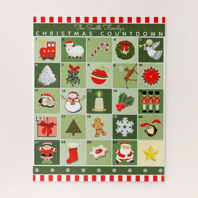 Quebra-cabeça Calendário do Advento de Natal Puzzle (Vertical)