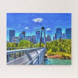 Quebra-cabeça Calgary City Skyline.