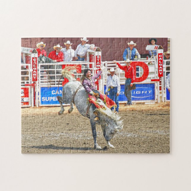 Quebra-cabeça Calgary Cowboys e Rodeio. (Horizontal)