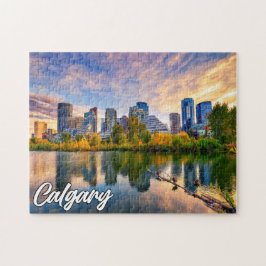 Quebra-cabeça Calgary Skyline, Alberta, Canadá