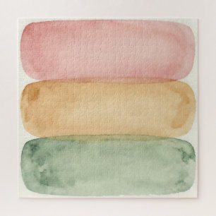 Quebra-cabeça Camadas de Bloco de Cor Pastel Aquarela