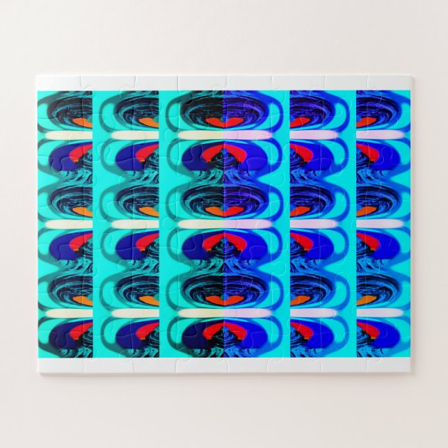Quebra-cabeça Camadas de tempo de fantasia arte abstrato (Horizontal)