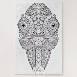 Quebra-cabeça Camaleão de Cristal Arte Geométrica | Animal de Cr