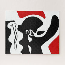 Câmara de Deslocamento: Abstrato preto, branco e v