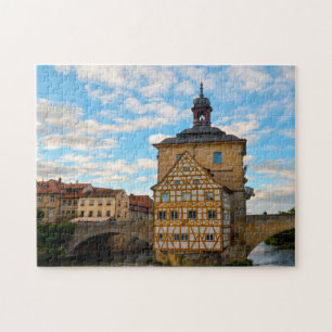 Quebra-cabeça Câmara Municipal de Bamberg Fachwerkhaus Alemanha.