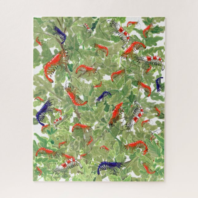 Quebra-cabeça Camarão de Cereja Tropical Duro Aquário de Animais (Vertical)