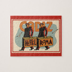 Quebra-cabeça Camaristas de Viagem Antigos Hotel Roma, Cádiz, Es