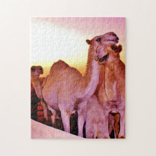 Quebra-cabeça Camelos Abraçados