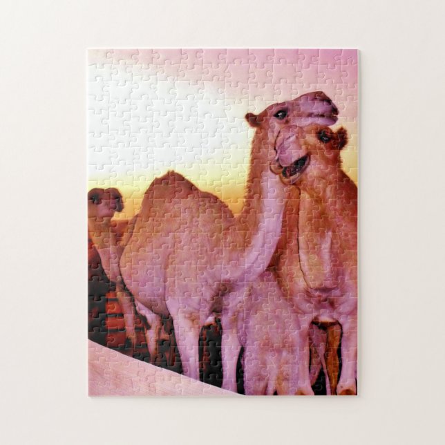 Quebra-cabeça Camelos Abraçados (Vertical)