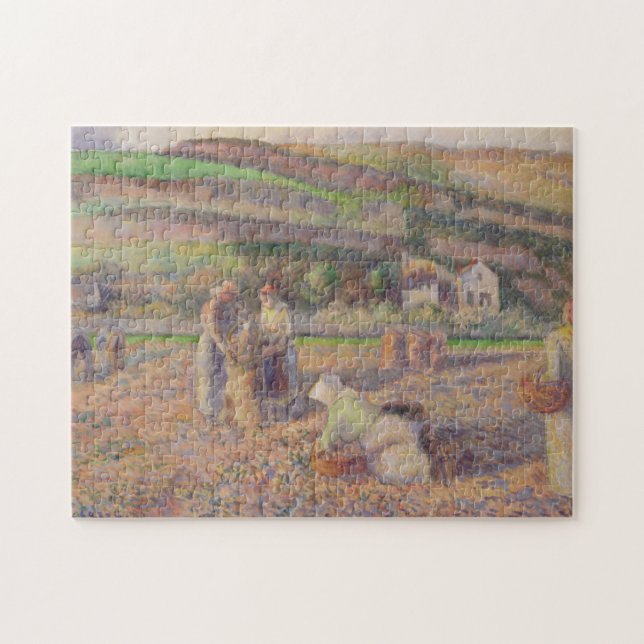 Quebra-cabeça Camille Pissarro | a colheita da batata (Horizontal)