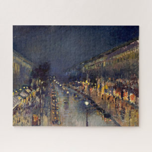 Quebra-cabeça Camille Pissarro Boulevard Montmartre à noite