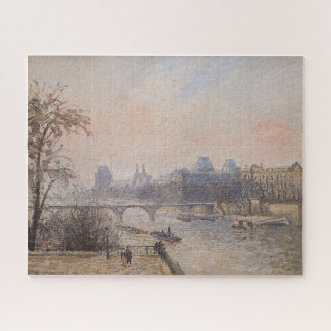 Quebra-cabeça Camille Pissarro - O Sena e o Louvre (Horizontal)