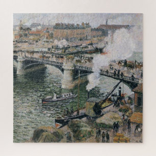 Quebra-cabeça Camille Pissarro Pont Boieldieu na Pintura de Roue
