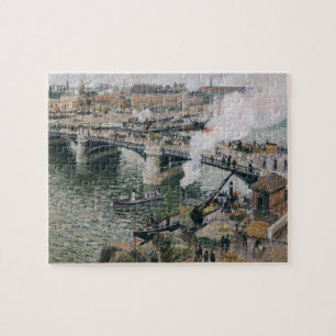 Quebra-cabeça Camille Pissarro Pont Boieldieu na Pintura de Roue