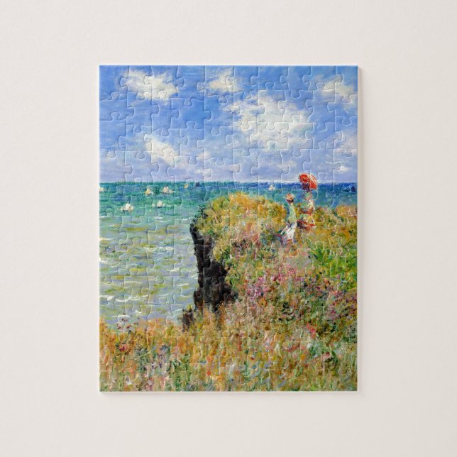 Quebra-cabeça Caminhada de Clifftop em Pourville - Claude Monet (Vertical)