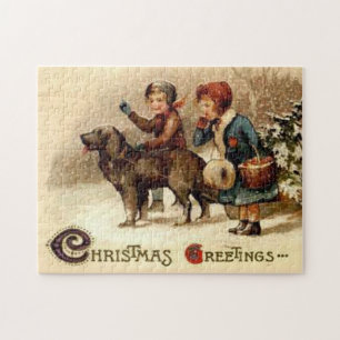 Quebra-cabeça Caminhada de Natal com o Cão