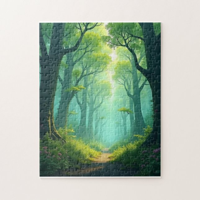 Quebra-cabeça Caminhada na floresta esmeralda (Vertical)